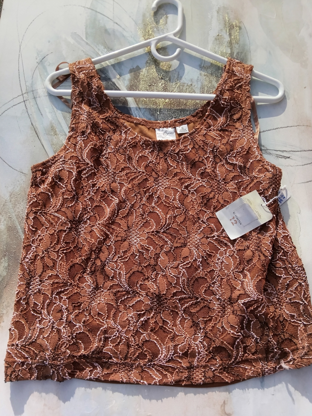 Emma James Copper Brown Lace Camisole